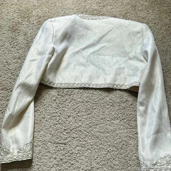 Vintage Marie t Claire formal dress size 4 with matching jacket embroidered - Picture 9 of 9